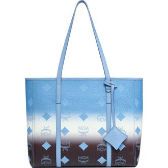 MCM Medium Toni Top-Zip Shopper in Gradation Visetos in Della Robbia Blue at Nordstrom