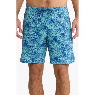 Fair Harbor The Anchor Swim Trunks in Rushing Waves at Nordstrom, Size Medium