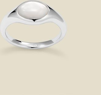 Made by Mary Mother of Pearl Signet Ring