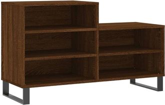 vidaXL Vidaxl - Mueble Zapatero Madera Contrachapada Roble Marr&oacute;n 102x36x60 Cm