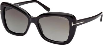 Tom Ford Maeve Zonnebril - Dames - Zonnebrillen - Zwart - 55 MM - Accessoires