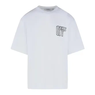 Off-white Motion Arrow Skate Cotton T-shirt - male - Off White - T-Shirts - White - M - Tops