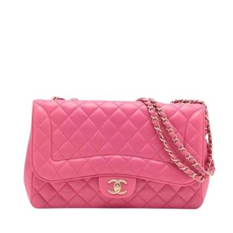 Chanel Pre-owned Vintage Schoudertas - Dames - Pre-owned - Roze - Maat: ONE Size Leer