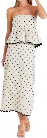 Sundays Alden Maxi Skirt In Polka Dot