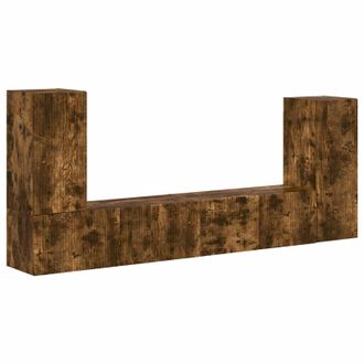 vidaXL Conjunto De Mueble De Tv 4 Pcs Roble Ahumado Vidaxl
