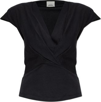Isabel Marant Nadrine Top - Dames - T-shirts - Zwart - M - Katoen - Tops