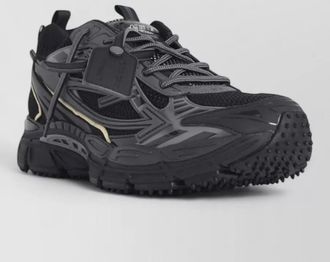 Off-white mesh low-top sneakers
