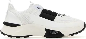 Valentino Garavani Two Tone Fabric And Mesh True Act Sneakers