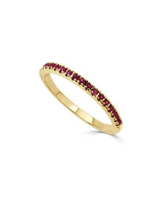 Sabrina Designs 14K 0.23 Ct. Tw. Ruby Stackable Half-Eternity Birthstone Ring