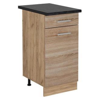 Vicco Mueble Bajo De Cocina R-line, Sonoma, 40 Cm, Et Antracita, Vicco