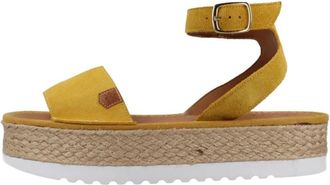 POPA Kalamis - Dames - Sandalen - Geel - 39 EU - Katoen - Schoenen