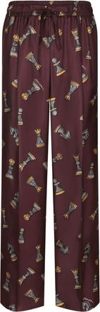 Dolce & Gabbana chess-print trousers - men - Silk - 50 - Brown