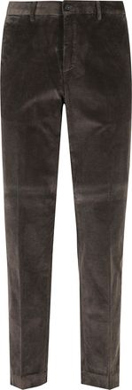 Seventy Straight-Leg Taupe Corduroy Trousers with Refined Detailing