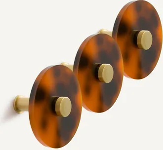 AM.PM Set van 3 kapstokken in gekleurd acetaat, Paula