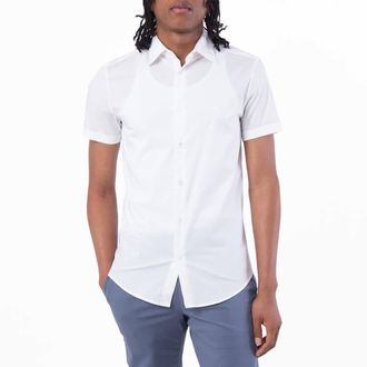 Emporio Armani Short-Sleeved, Stretch Nylon-Blend Shirt