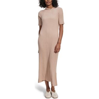 Varley Maeve Rib Midi Sweater Dress in Warm Taupe at Nordstrom Rack, Size Medium