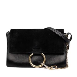 Chlo&eacute; Pre-owned Faye Crossbody - Dames - Pre-owned - Zwart - Maat: ONE Size Leer