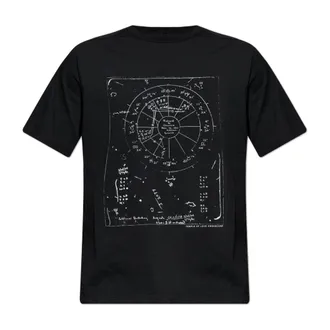 Rick Owens T-Shirts, male, Black, Size: S T-Shirt with Print