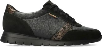 Mephisto Ergonomische Leren Sneaker - Zwart - Dames - Sneakers - Zwart - 36 EU - Schoenen