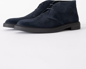 Boss Orange by Hugo Boss Mens Calev Calev_Desb_sdfb Desert Boots in Dark Grey Shoes Suede - Size UK 11