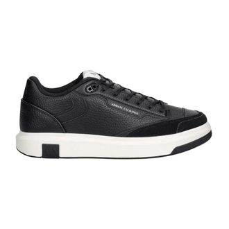 A|X Armani Exchange Sneakers met su&egrave;de inzetstukken en getrommelde afwerking - Heren - Schoenen - Zwart - Maat: 40 EU Su&egrave;de