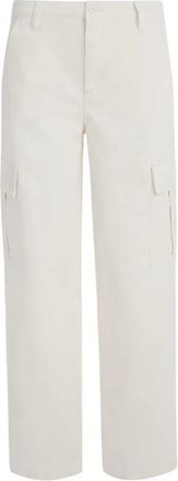 Guess Cargobroek - Dames - Straight fit broeken - Wit - W26 L32 - Katoen - Broeken