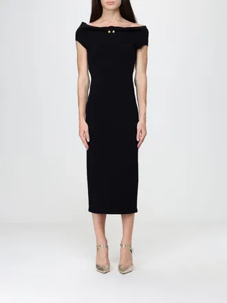 Alberta Ferretti Abito midi a tubino con spalle scoperte e spacco posteriore