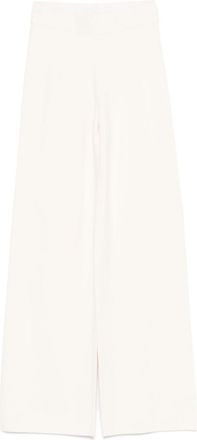 Max Mara White Wide-Leg Trousers