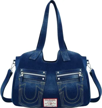 True Religion Horseshoe Stitched Denim Shoulder Bag in Dark Denim at Nordstrom Rack