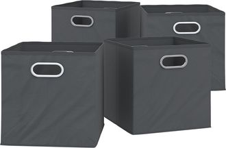 Vicco Caja Plegable, Antracita, 30 X 30 Cm Juego De 4