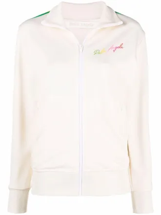 Palm Angels Miami logo sports jacket - women - Polyester/Polyester - S - Neutrals