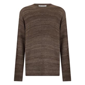 Our Legacy Round-neck Knitwear, male, Brown, Size: S Silk Sweater