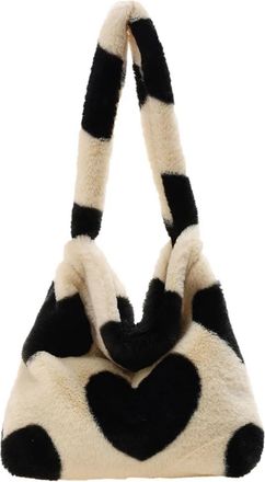 Generic Womens Plush Bags Plush Shopping Bags Women Shoulder Totes Fluffy Handbags Large Capacity For Autumn Winter(Color 03)