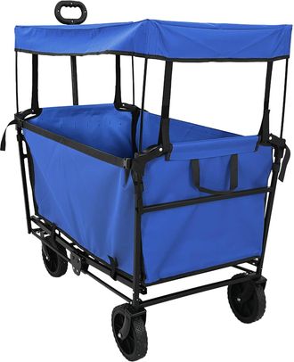 vidaXL Carro De Compras Plegable Con Frenos Negro 105 X 56,5 X 116 Cm Vidaxl