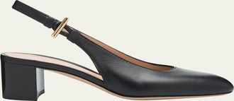 Gianvito Rossi 45mm Leather Slingback Pumps