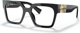 Miu Miu Glasses, unisex, Black, Size: 50 MM MU 04Uv Square-frame Glasses