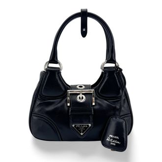 Prada Moon Padded Napa Leather Bag Black