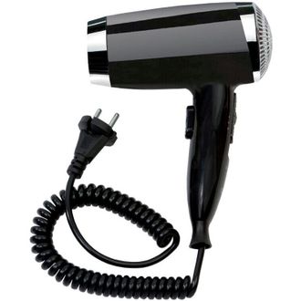 Emco Secador De Pelo System 2 1600 W, Con Cable Y Enchufe Cromado / Negro Emco