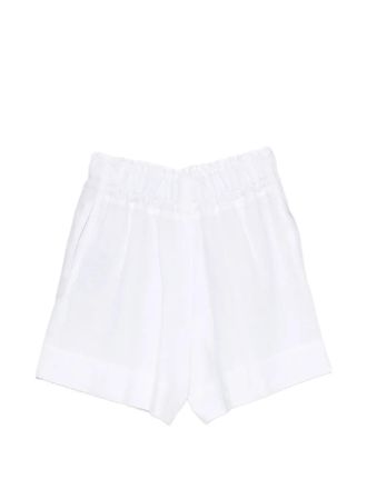 Eleventy Linen Tailored Shorts - White