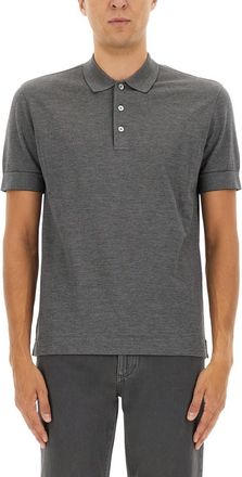 Ermenegildo Zegna Grey Shirt Collar Polo
