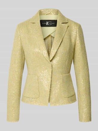 Luisa Cerano Luisa Cerano Slim Fit Blazer mit Pailletten in Hellgelb, Gr&ouml;&szlig;e 34