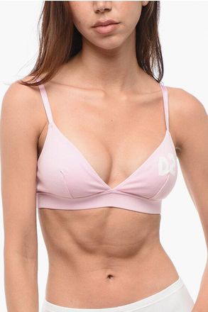 Dsquared2 Stretch Cotton Triangle Bra with Printed Logo size I