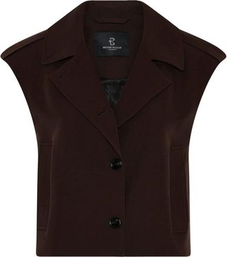 Bruuns Bazaar Ruby Sus BBLita Waistcoat - Dames - Bodywarmers - Bruin - XL - Polyester - Jassen