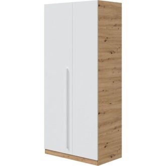 HOGAR 24 Armario Juvenil 2 puertas, Color Roble Nodi y Blanco Artik