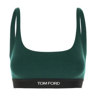 Tom Ford Modal Signature Bralette - female - Tom Ford - Sports Bras - Green - L - Sport