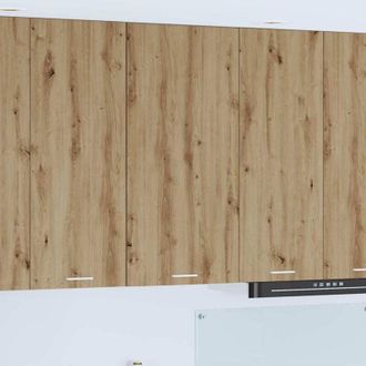 vidaXL vidaXL Armadio pensile Rovere Artigiano e Bianco 50 x 31 x 100 cm
