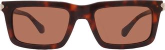 Ferragamo Salvatore Ferragamo Brown Rectangular Mens Sunglasses SF2015S 242 53