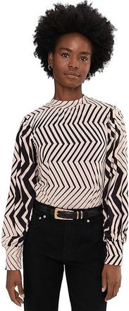 Sanctuary Hi Crew Blouse Womens Clothing Frost : SM (US 4-6), Denim/Polyester/Spandex