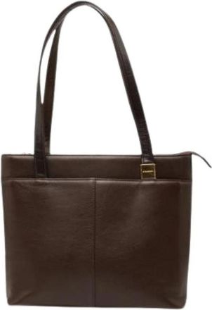 Burberry Pre-owned Tote Bag - Dames - Vintage Schoudertas - Bruin - ONE Size - Leer - Vintage