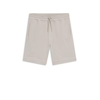 BOSS Cotton-terry shorts with logo patch